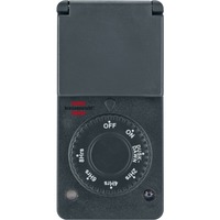 Brennenstuhl 1506120 timer elettrico Nero Timer quotidiano antracite, Timer quotidiano, Nero, Manopola, IP44, 91 mm, 62 mm