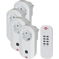 Brennenstuhl 1507050 Bianco adattatore per presa di corrente, Presa commutata bianco
