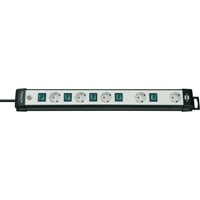Brennenstuhl BN-1951550600 Prolunghe elettriche, Ciabatta Nero/Grigio chiaro, 3 m, 5 presa(e) AC, Nero, Grigio, Plastica, Nero