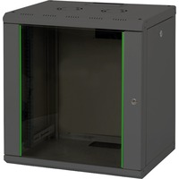 Digitus Alloggiamento a parete serie Unique - 600x450 mm (LxP), IT armadio Nero, Da parete, 12U, 100 kg, Lucchetti, Nero