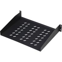 Digitus Ripiano per l'installazione fissa su armadi da 483 mm (19"), Il vano inferiore Nero, Nero, 25 kg, 2U, Cina, 48,3 cm (19"), 500 mm