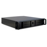 Inter-Tech 2U-2098-SK Supporto Nero, Server case Nero, Supporto, Server, Nero, Mini-ITX, uATX, Acciaio, 2U