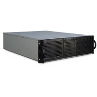 Inter-Tech 3U-30240 Supporto Nero, Server case Nero, Supporto, Server, Nero, ATX, Flex-ATX, micro ATX, Mini-ATX, Mini-ITX, Acciaio, 3U