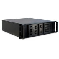 Inter-Tech 3U-3098-S Supporto Nero, Server case Nero, Supporto, Server, Nero, ATX, micro ATX, uATX, Mini-ITX, Acciaio, 3U