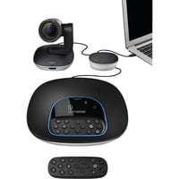 Logitech Group sistema di conferenza Sistema di videoconferenza di gruppo, Webcam Nero/Argento, Sistema di videoconferenza di gruppo, Full HD, 30 fps, 90°, 10x, Nero, Grigio