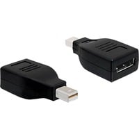 DeLOCK Displayport Adapter Displayport mini M Displayport FM Nero, Adattatore Nero, Displayport mini M, Displayport FM, Nero