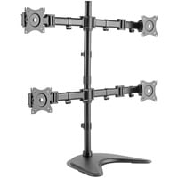 Digitus Supporto universale quadruplo per monitor con installazione mediante supporto/morsetto, Base per monitor Nero (opaco), Morsa, 8 kg, 38,1 cm (15"), 68,6 cm (27"), 100 x 100 mm, Nero