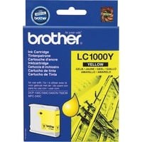 Brother LC1000Y cartuccia d'inchiostro 1 pz Originale Giallo Giallo, Inchiostro a base di pigmento, 1 pz, 400 pagine, Confezione singola, Vendita al dettaglio