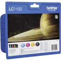 Brother LC1100VALBP cartuccia d'inchiostro 4 pz Originale Nero, Ciano, Magenta, Giallo Nero, Ciano, Magenta, Giallo, 4 pz, 450 pagine, 325 pagine, Confezione multipla
