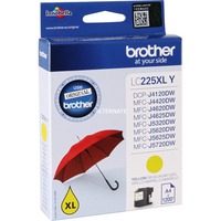 Brother LC225XLY cartuccia d'inchiostro 1 pz Originale Resa elevata (XL) Giallo Resa elevata (XL), Giallo, Inchiostro a base di pigmento, 1 pz, 1200 pagine, Confezione singola