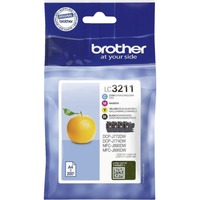 Brother LC3211VAL cartuccia d'inchiostro 4 pz Originale Resa standard Nero, Ciano, Magenta, Giallo Resa standard, Nero, Ciano, Magenta, Giallo, 4 pz, 200 pagine, 200 pagine, Confezione multipla