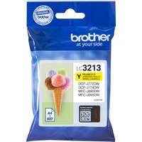 Brother LC3213Y cartuccia d'inchiostro 1 pz Originale Resa elevata (XL) Giallo Resa elevata (XL), Giallo, Inchiostro a base di pigmento, 1 pz, 400 pagine, Confezione singola