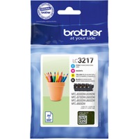 Brother LC3217VALDR cartuccia d'inchiostro 4 pz Originale Nero, Ciano, Magenta, Giallo Nero, Ciano, Magenta, Giallo, 4 pz, 550 pagine, 550 pagine, Confezione multipla