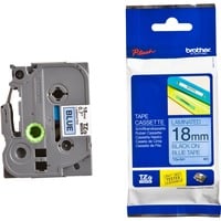 Brother Nastro per etichettatura 18mm, Nastro di scrittura Nero su blu, TZe, Grigio, Trasferimento termico, Filippine, 5 anno/i