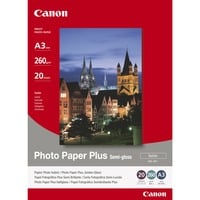 Canon Carta fotografica Plus Semi-gloss SG-201 A3 - 20 fogli Semi lucida, 260 g/m², Ad inchiostro, A3, 29.7x42 cm, 20 fogli, Vendita al dettaglio
