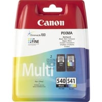 Canon Cartucce d'inchiostro Multipack PG-540 CL-541 C/M/Y Resa standard, Nero, Ciano, Magenta, Giallo, 2 pz, 2465 pagine, 180 pagine, Confezione multipla, Vendita al dettaglio