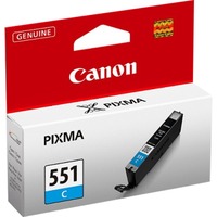 Canon Cartuccia d'inchiostro ciano CLI-551C Resa standard, Ciano per foto, Inchiostro colorato, 1 pz, 304 pagine, Vendita al dettaglio
