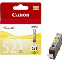 Canon Cartuccia d'inchiostro giallo CLI-521Y Giallo, Inchiostro a base di pigmento, 1 pz, Confezione singola, Vendita al dettaglio