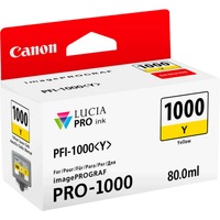 Canon Cartuccia d'inchiostro giallo PFI-1000Y Giallo, Inchiostro a base di pigmento, 80 ml, 3365 pagine