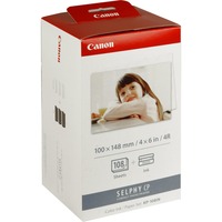Canon KP-108IN Rosso, Bianco, Inchiostro Ad inchiostro, Rosso, Bianco, 108 fogli, Canon SELPHY Compact, 101,6 mm, 152,4 mm, Vendita al dettaglio