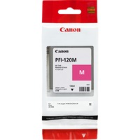 Canon PFI-120M cartuccia d'inchiostro 1 pz Originale Magenta Magenta, Inchiostro a base di pigmento, 130 ml, 1 pz, Confezione singola