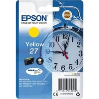 Epson Alarm clock Cartuccia Sveglia Giallo Inchiostri DURABrite Ultra 27, Inchiostro Resa standard, Giallo, Inchiostro a base di pigmento, 3,6 ml, 1 pz, 300 pagine