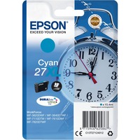Epson Alarm clock Singlepack Cyan 27XL DURABrite Ultra Ink, Inchiostro Resa elevata (XL), Ciano, 10,4 ml, 1 pz, 1100 pagine