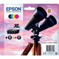 Epson Multipack 4-colours 502XL Ink, Inchiostro Resa elevata (XL), Nero, Ciano, Magenta, Giallo, Inchiostro a base di pigmento, Inchiostro colorato, 9,2 ml, 6,4 ml