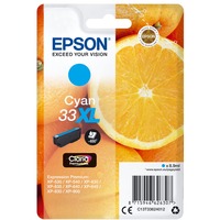 Epson Oranges Cartuccia Ciano T33XL Claria Premium, Inchiostro Resa elevata (XL), Ciano, 8,9 ml, 1 pz, 650 pagine
