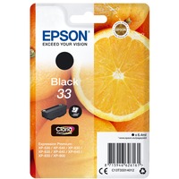 Epson Oranges Cartuccia Nero T33 Claria Premium, Inchiostro Resa standard, Nero, Inchiostro a base di pigmento, 6,4 ml, 1 pz, 250 pagine