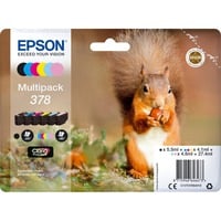 Epson Squirrel Multipack 6-colours 378 Claria Photo HD Ink, Inchiostro Resa standard, Nero, Ciano, Ciano chiaro, Magenta, Magenta chiaro, Giallo, 5,5 ml, 4,1 ml, 1 pz, Confezione multipla