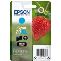 Epson Strawberry Cartuccia Fragole Ciano Inchiostri Claria Home 29XL, Inchiostro Resa elevata (XL), Ciano, 6,4 ml, 1 pz, 450 pagine