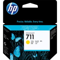 HP Cartuccia inchiostro giallo DesignJet 711, 29 ml 29 ml, Stampanti serie HP DesignJet T120 e HP DesignJet T520ePrinter, Getto termico d'inchiostro, Giallo, CZ132A, Singapore, Malesia, 114 mm