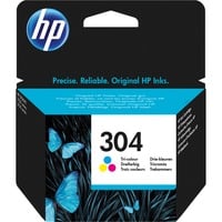 HP Cartuccia inchiostro originale tricromia 304 Standard, Ciano, Magenta, Giallo, Inchiostro colorato, 2 ml, 1 pz, 100 pagine