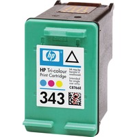 HP Cartuccia originale inchiostro tricromia 343 Resa standard, Ciano, Magenta, Giallo, Inchiostro colorato, 1 pz, 330 pagine, Vendita al dettaglio