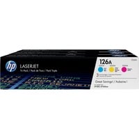 HP Confezione da 3 cartucce originali di toner ciano/magenta/giallo LaserJet 126A 1000 pagine, Ciano, Magenta, Giallo, 3 pz