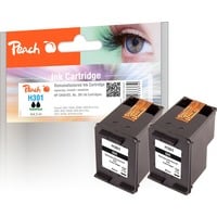 Peach 318842 cartuccia d'inchiostro 2 pz Compatibile Resa standard Nero Resa standard, Nero, Inchiostro a base di pigmento, 5,7 ml, 2 pz, Doppia confezione