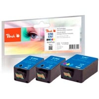 Peach PI200-587 cartuccia d'inchiostro 3 pz Nero, Ciano, Magenta, Giallo Nero, Ciano, Magenta, Giallo, 9 ml, 11 ml, 3 pz, 250 pagine, Confezione multipla